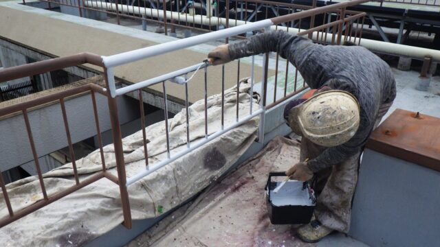 エポキシ樹脂系錆止め塗布